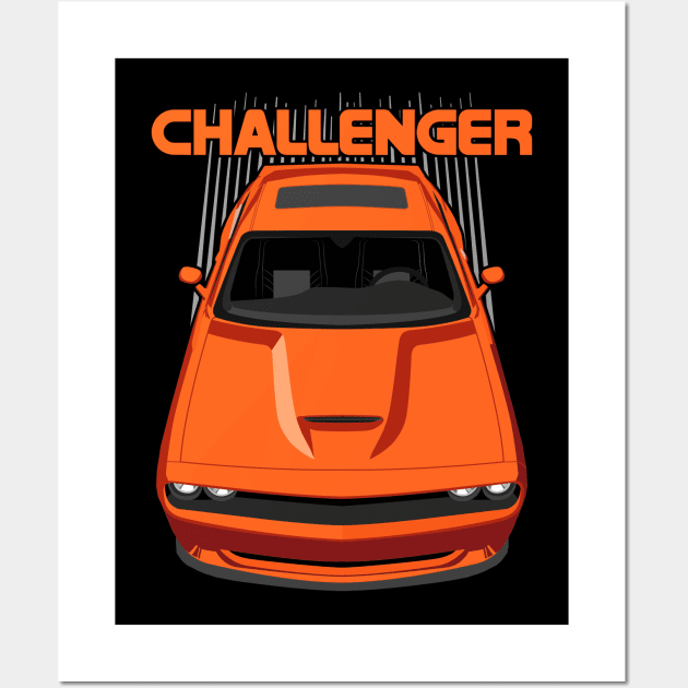 Challenger - Orange Wall Art by V8social